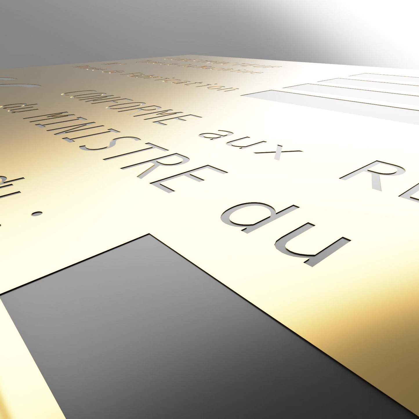 Plaques constructeurs / d'identification en laiton.