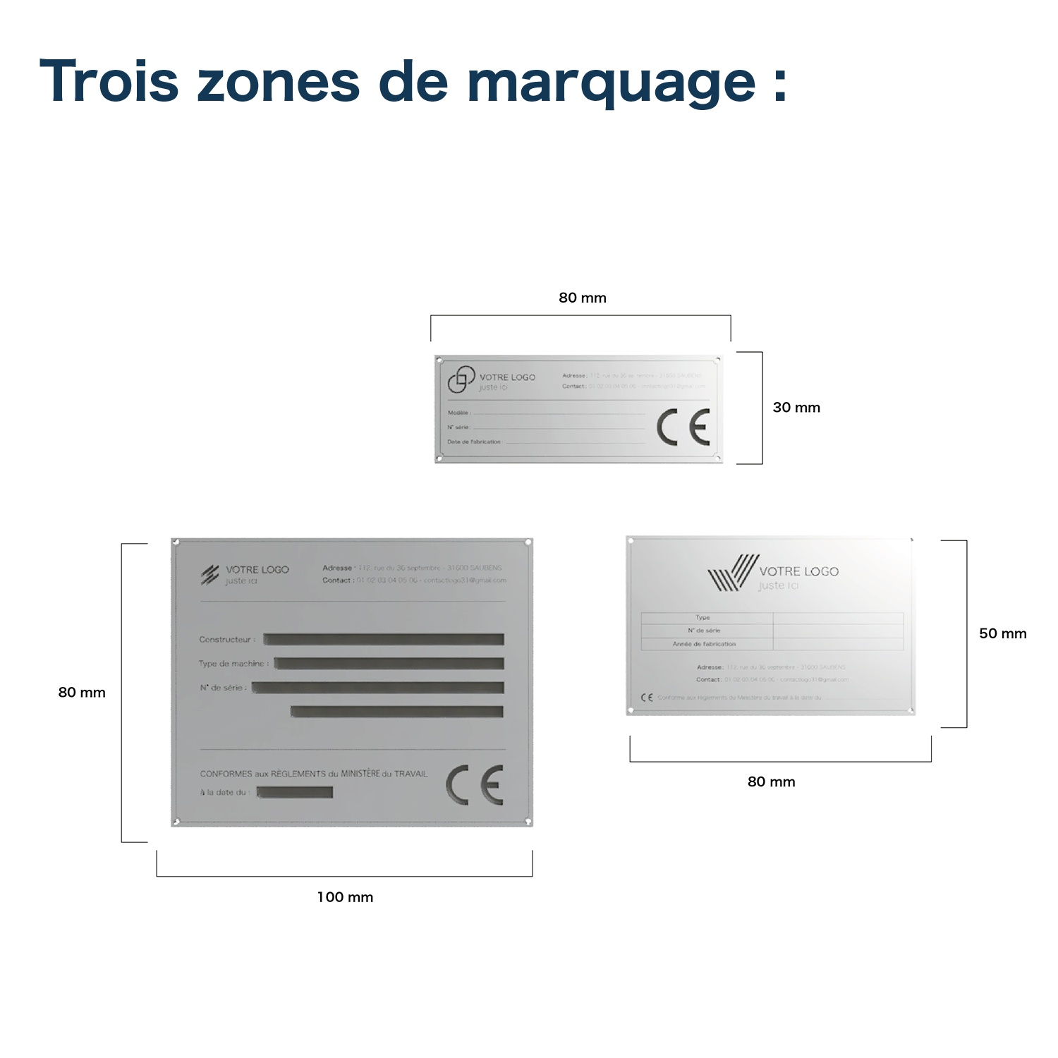 Plaque Constructeur Personnalisée Gravée - Artisanat Français - Neuf Sous Emballage